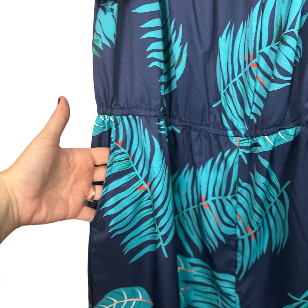 Handemaid Teal and Blue Romper Large - Picture 3 of 7